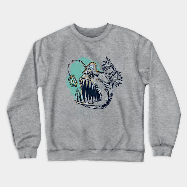 Fishing Shirt-sea-life-angler Crewneck Sweatshirt by STARK Printing